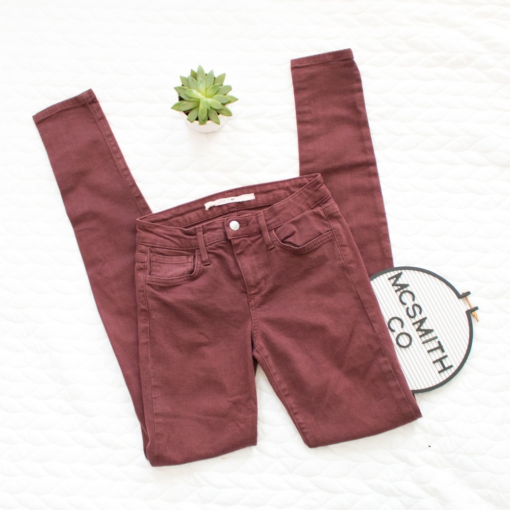 Joe's Jeans | Maroon Skinny High Rise Jeans